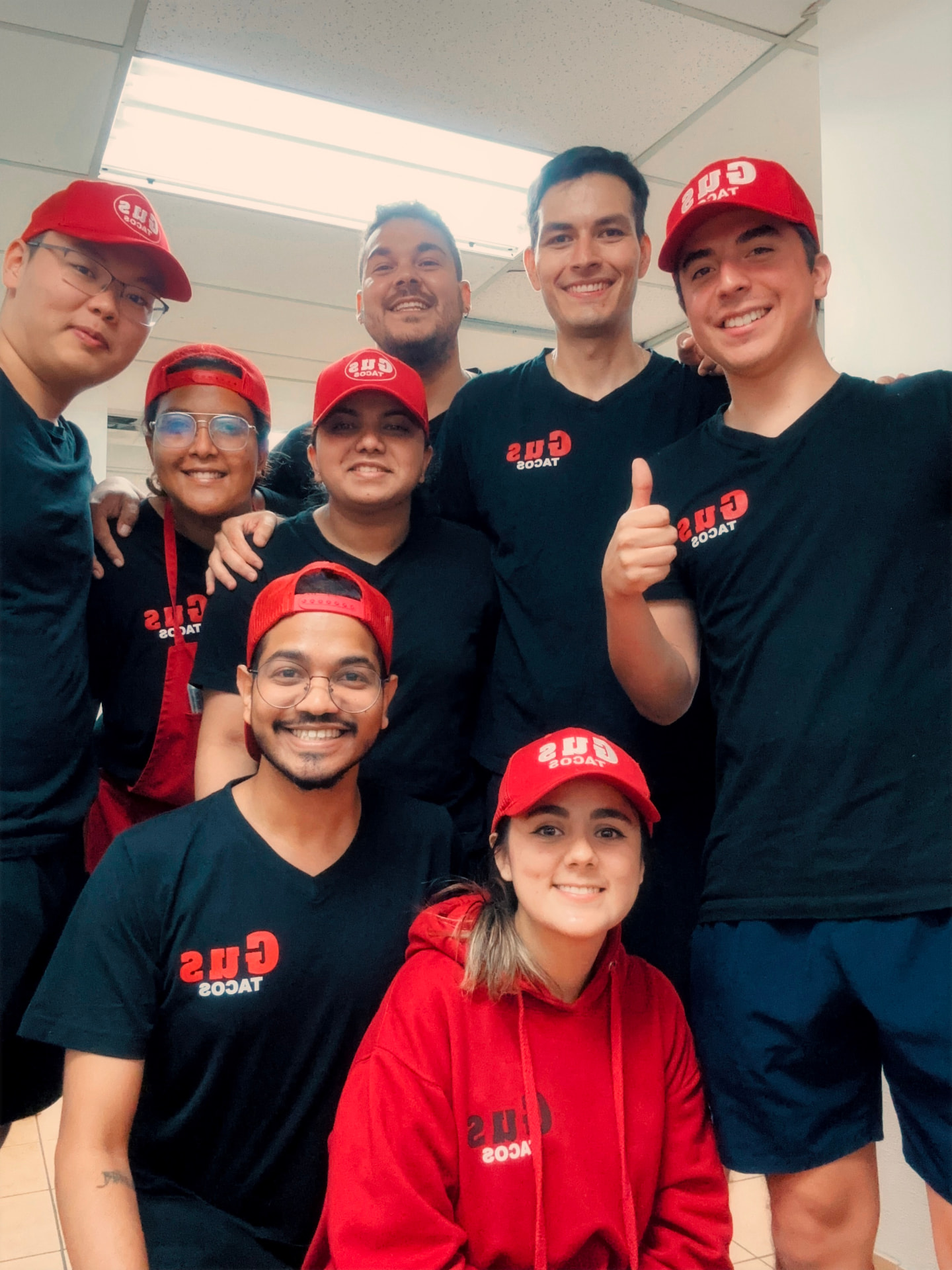 Satvik with the Gus Tacos crew