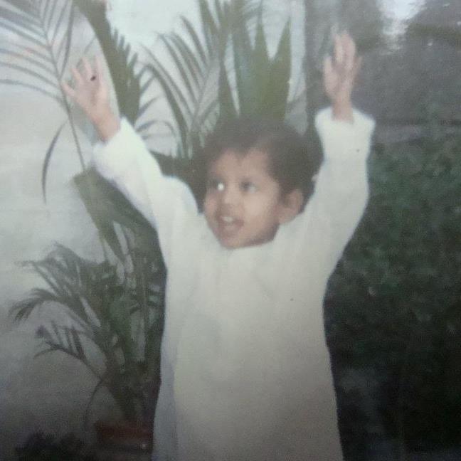 Satvik as a child